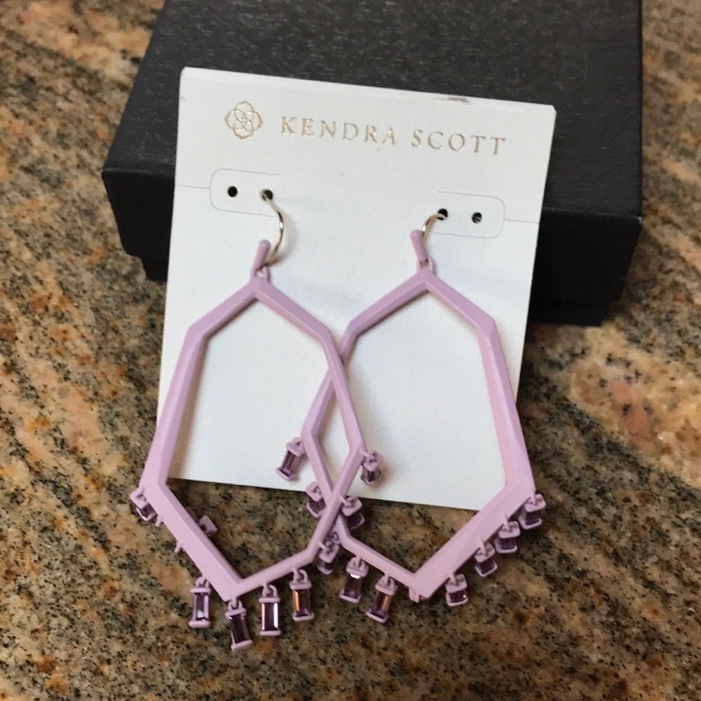 Kendra Scott NEW “Thomas” Chandelier Earrings in Lilac Matte Metal